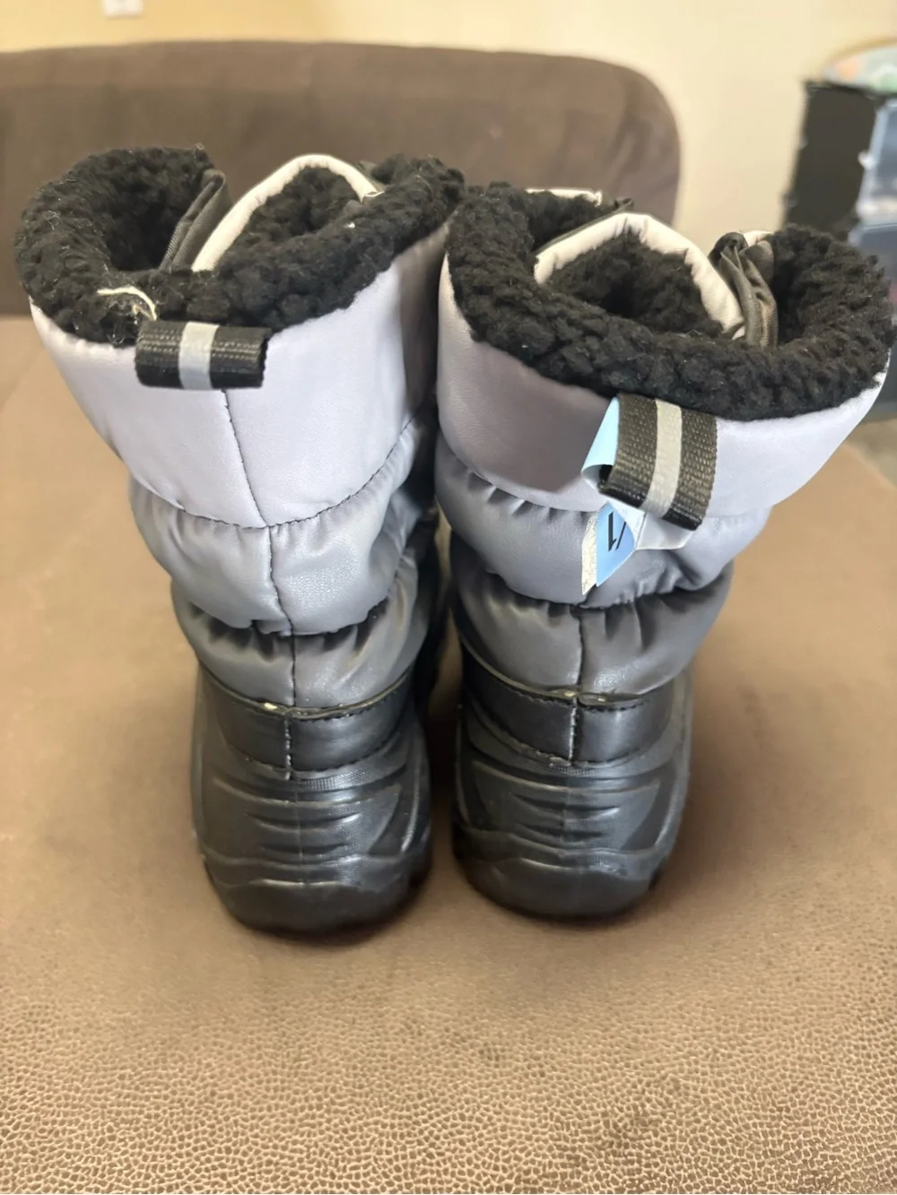 Black & Gray Insulated Winter Boots